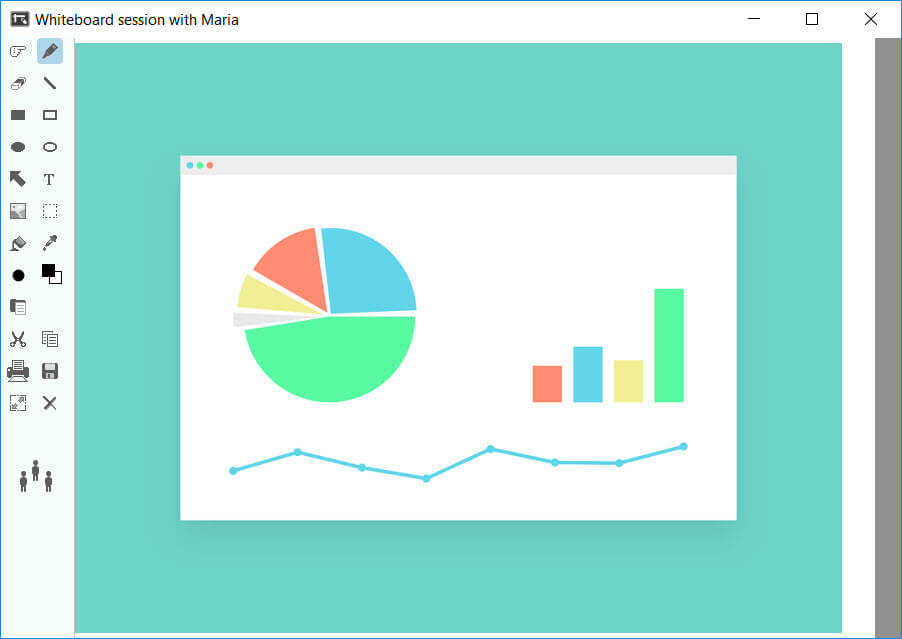 Virtual Whiteboard Drawing Feature For Teams Brosix