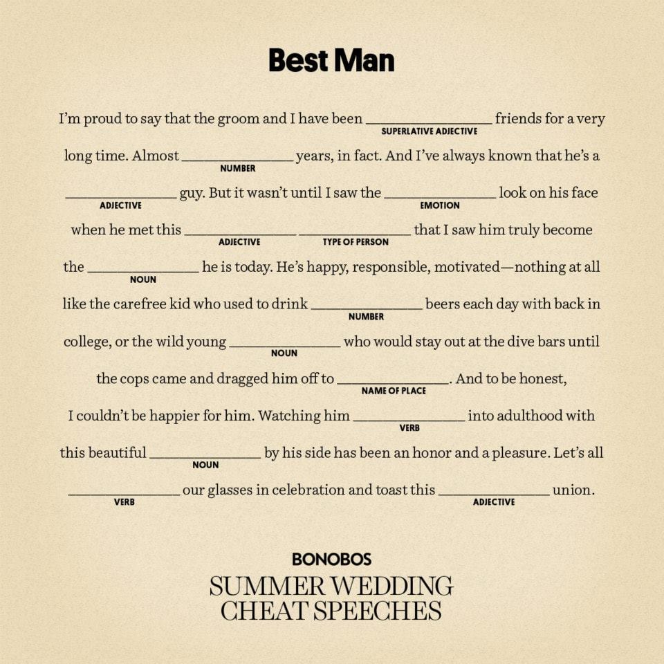 Easy Best Man Speeches How to Write a Funny Best Man Speech