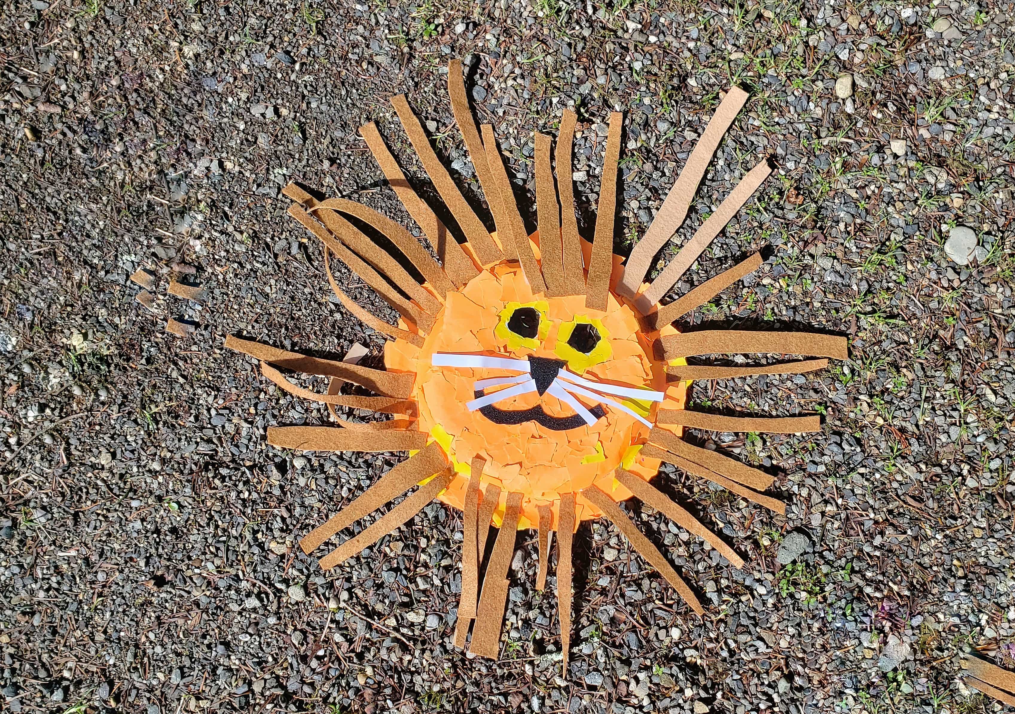 Lion Mask Paper Plate Craft