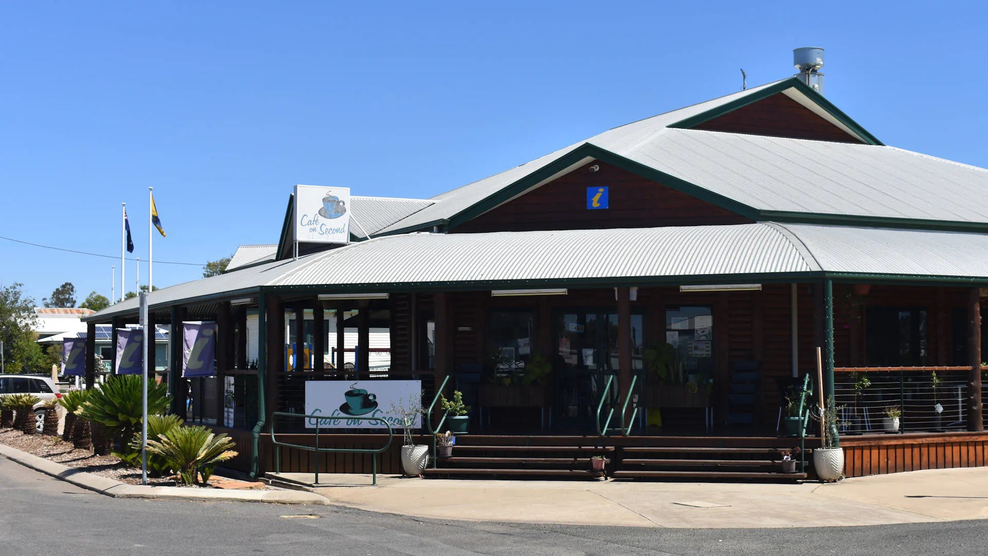 Injune Visitor Information Centre Brown Signs