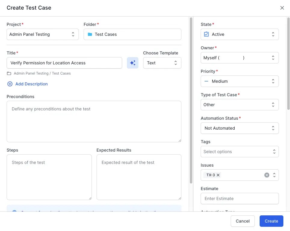 Manage Test Cases in Jira app BrowserStack Documentation