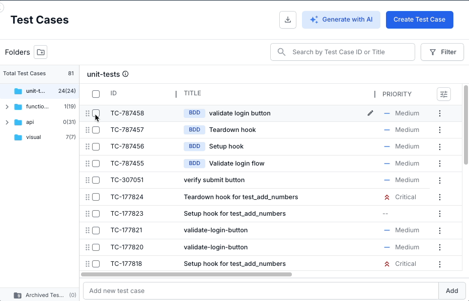 Export Test Cases BrowserStack Docs