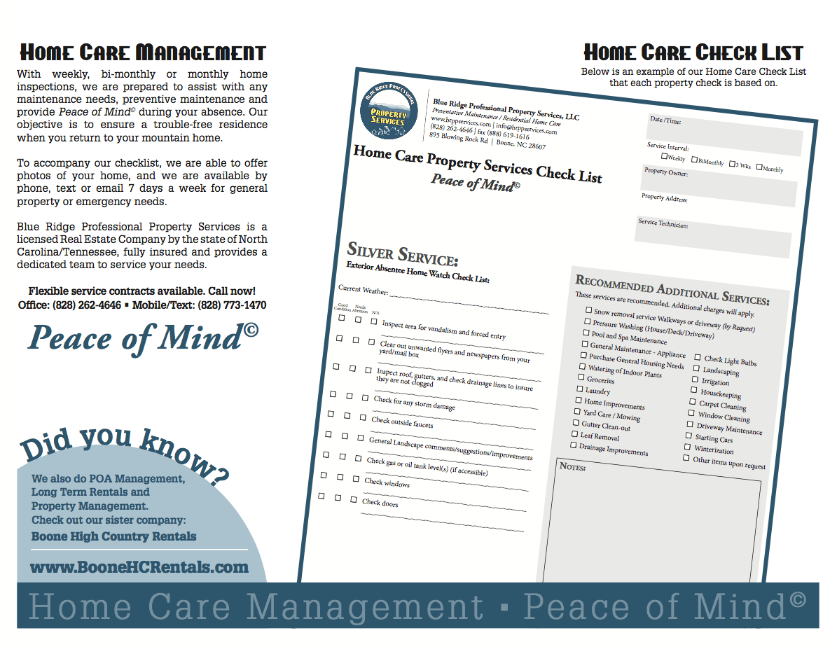 Blue Ridge Professional Property Services Home Care