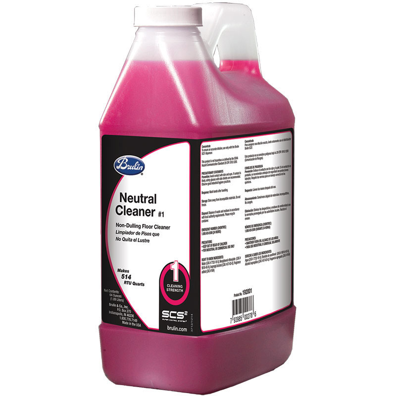Brulin Neutral Cleaner 1 (64oz) Neutral pH Daily Floor Cleaner
