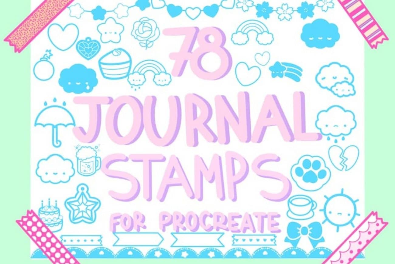 78 Journal Stamps Brush Galaxy