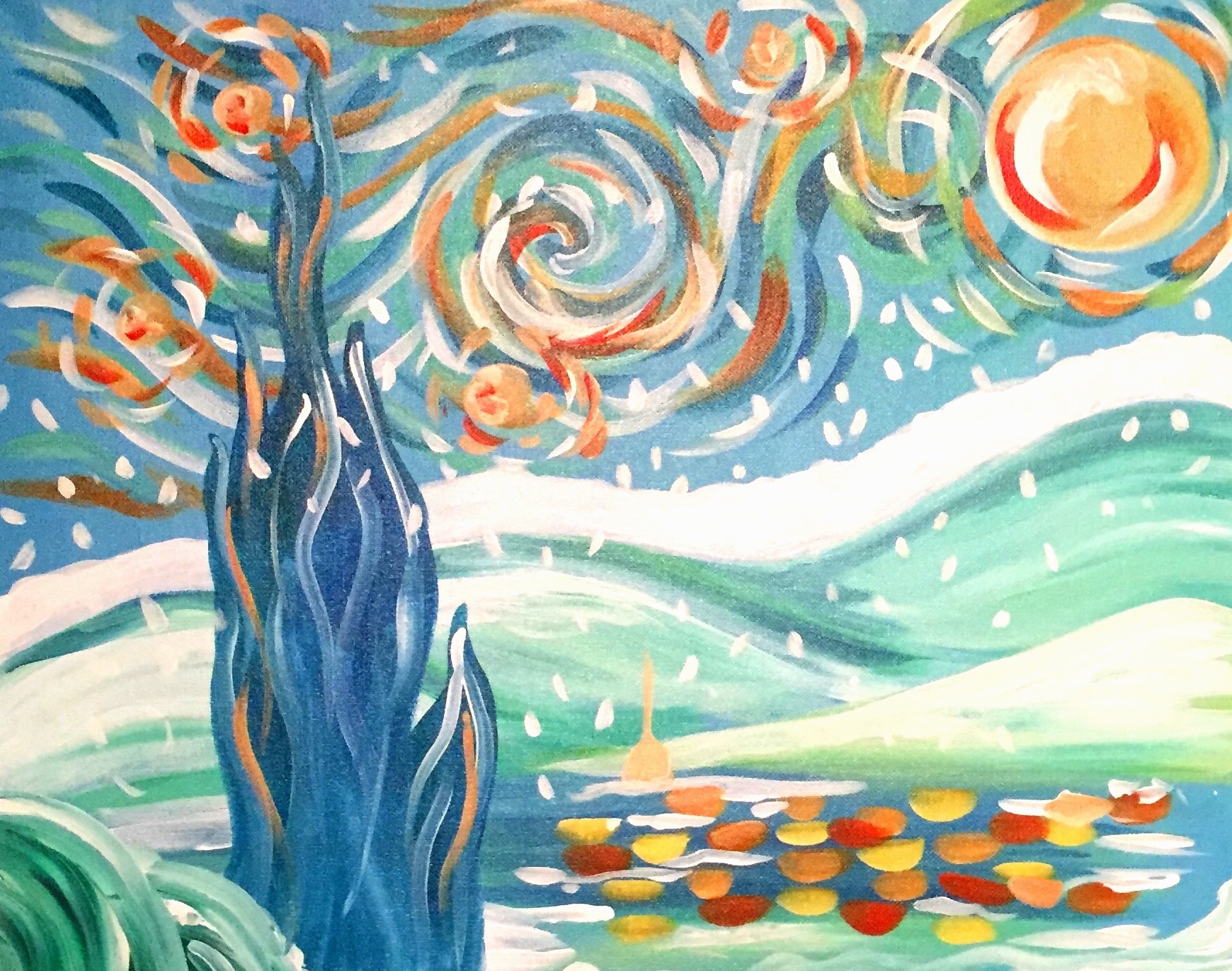 January Starry Starry Night Brush Studio Grand Rapids, Michigan