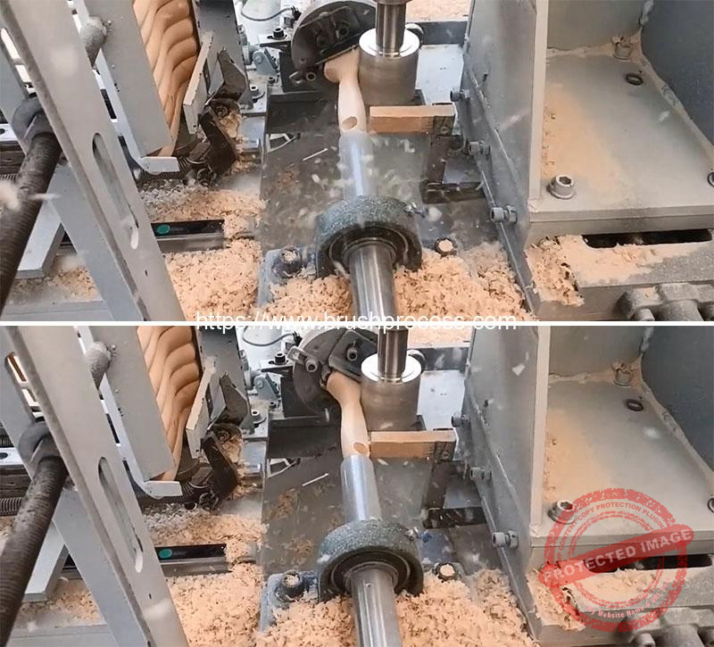 Automatic Paint Brush Wooden Handle Neck Rounding Machine Paint Brush