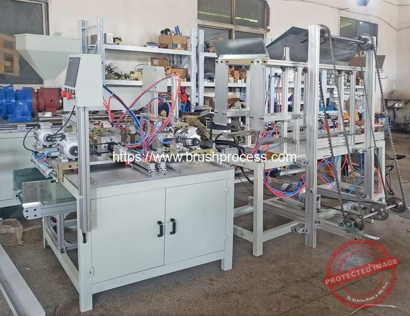 Double Station Paint Roller Brush Feeding Cutting Machine Paint Brush