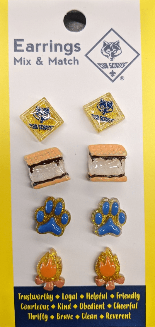 Cub Scout Charm Earrings THIS ITEM IS NO LONGER AVAILABLE BSA CAC