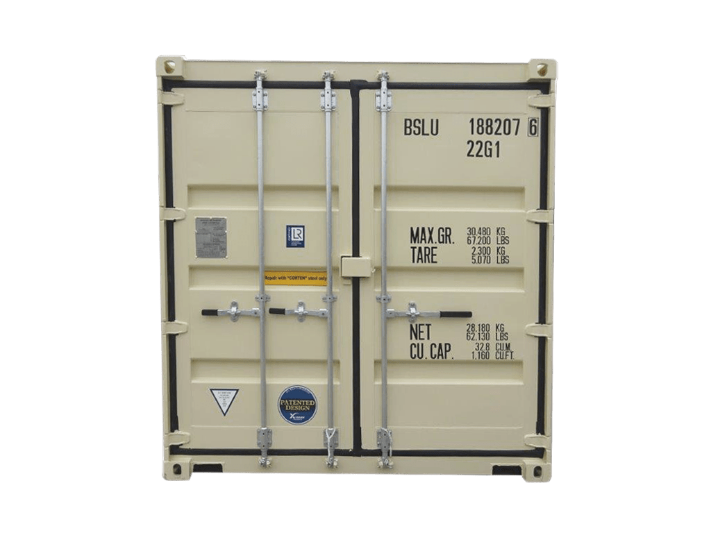 20ft Shipping Container with 1 Mandoor RAL 1015 BSL Containers Ltd