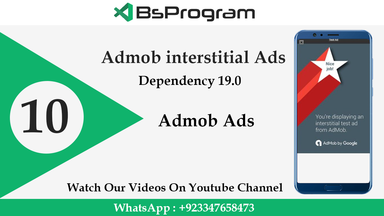 How to show admob interstitial ad in android studio BsProgram