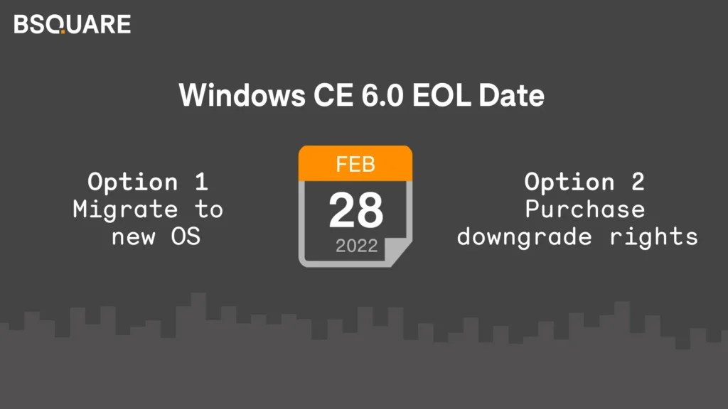 What to do when Windows CE 6.0 reaches EOL Kontron, formerly Bsquare