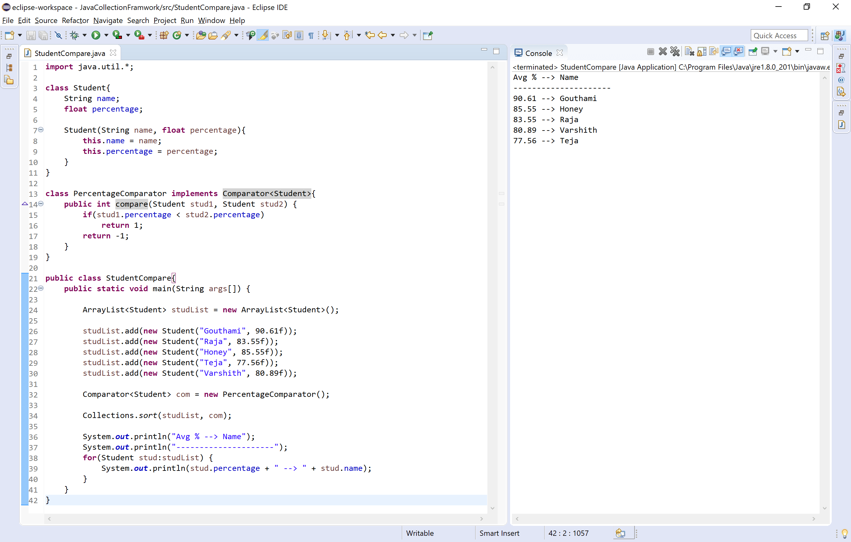 Java Tutorials Comparators in java