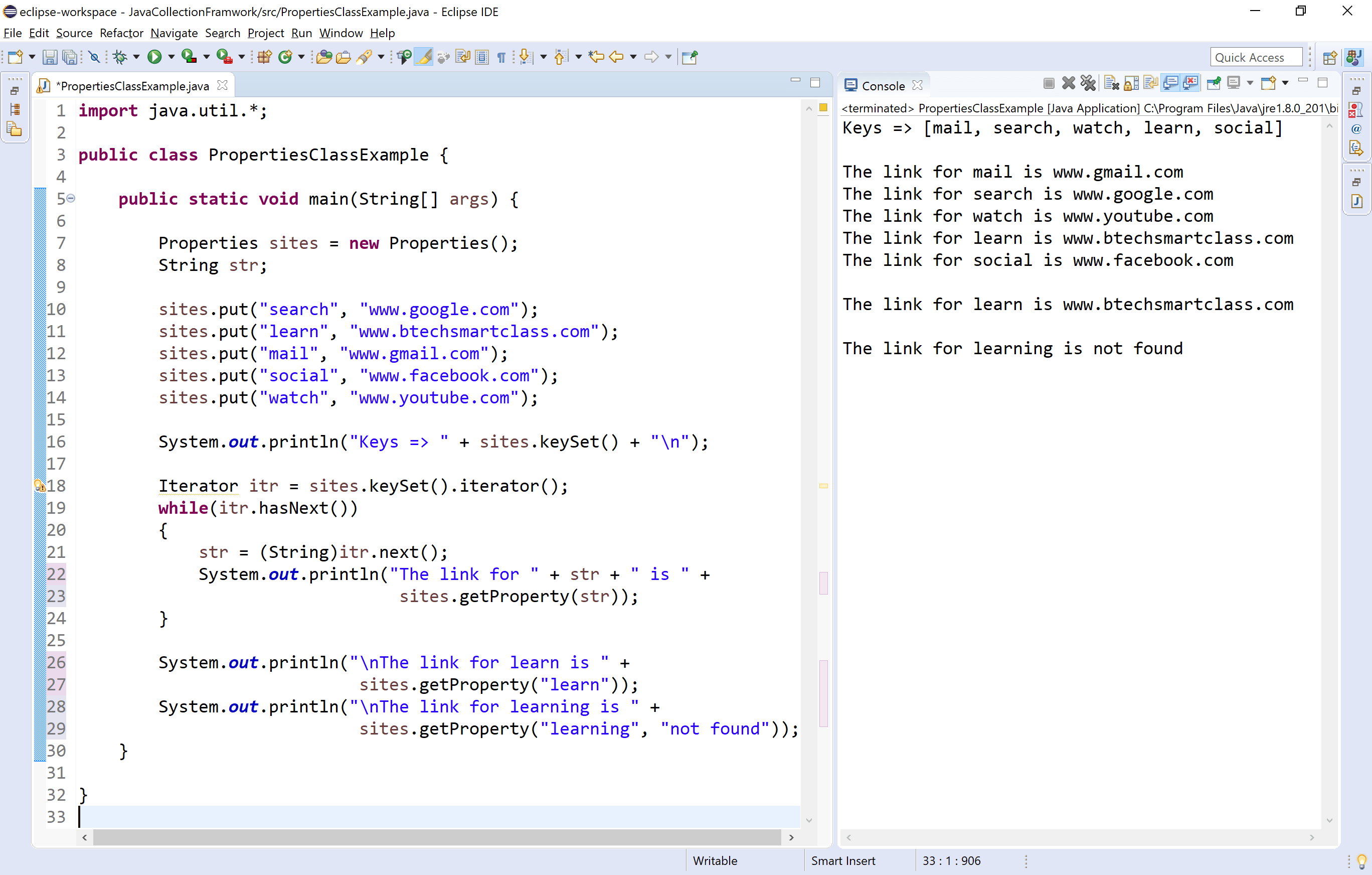 Java Tutorials Properties class in java Collection framework