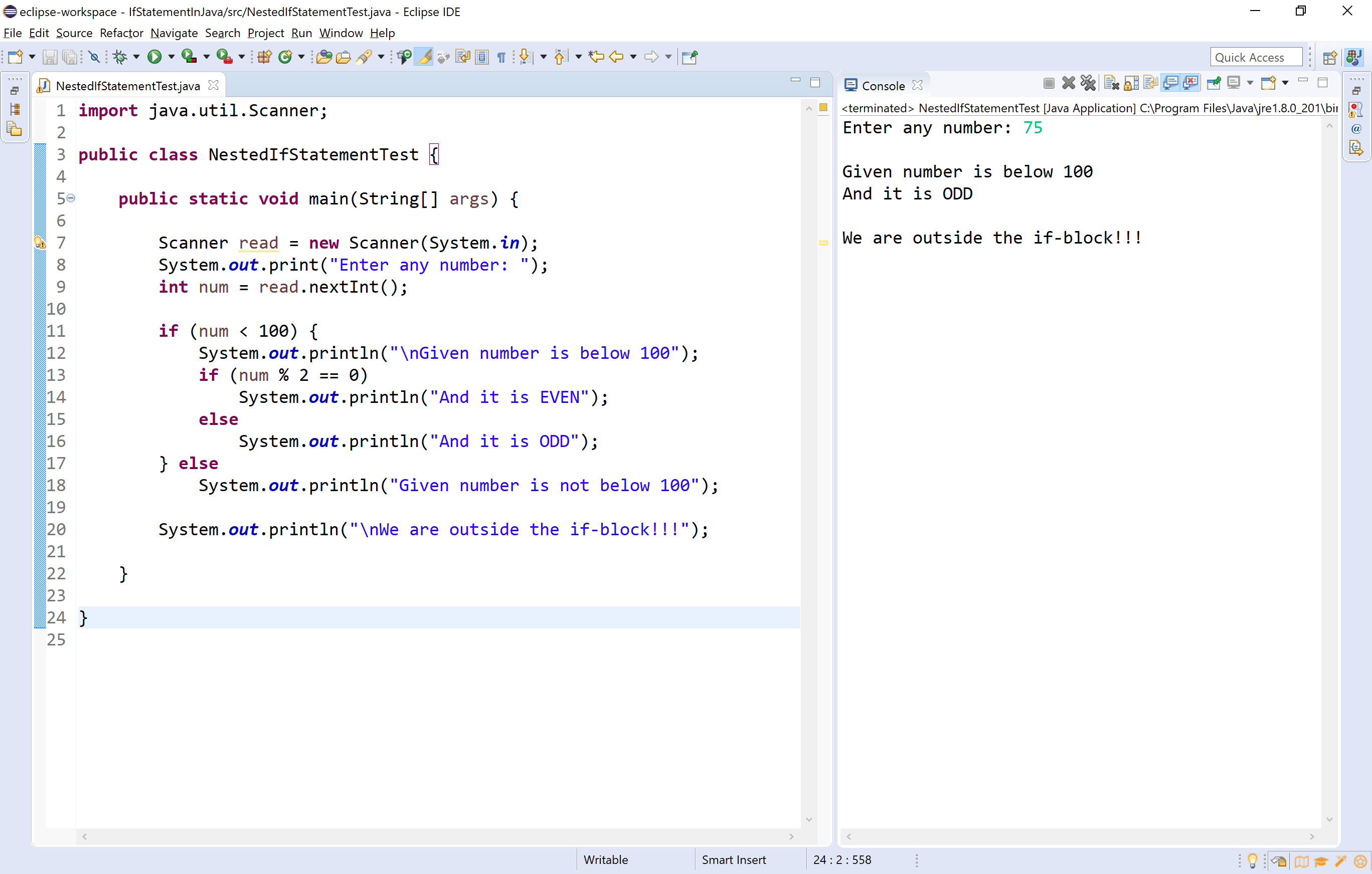 Java Tutorials Selection Statements if switch