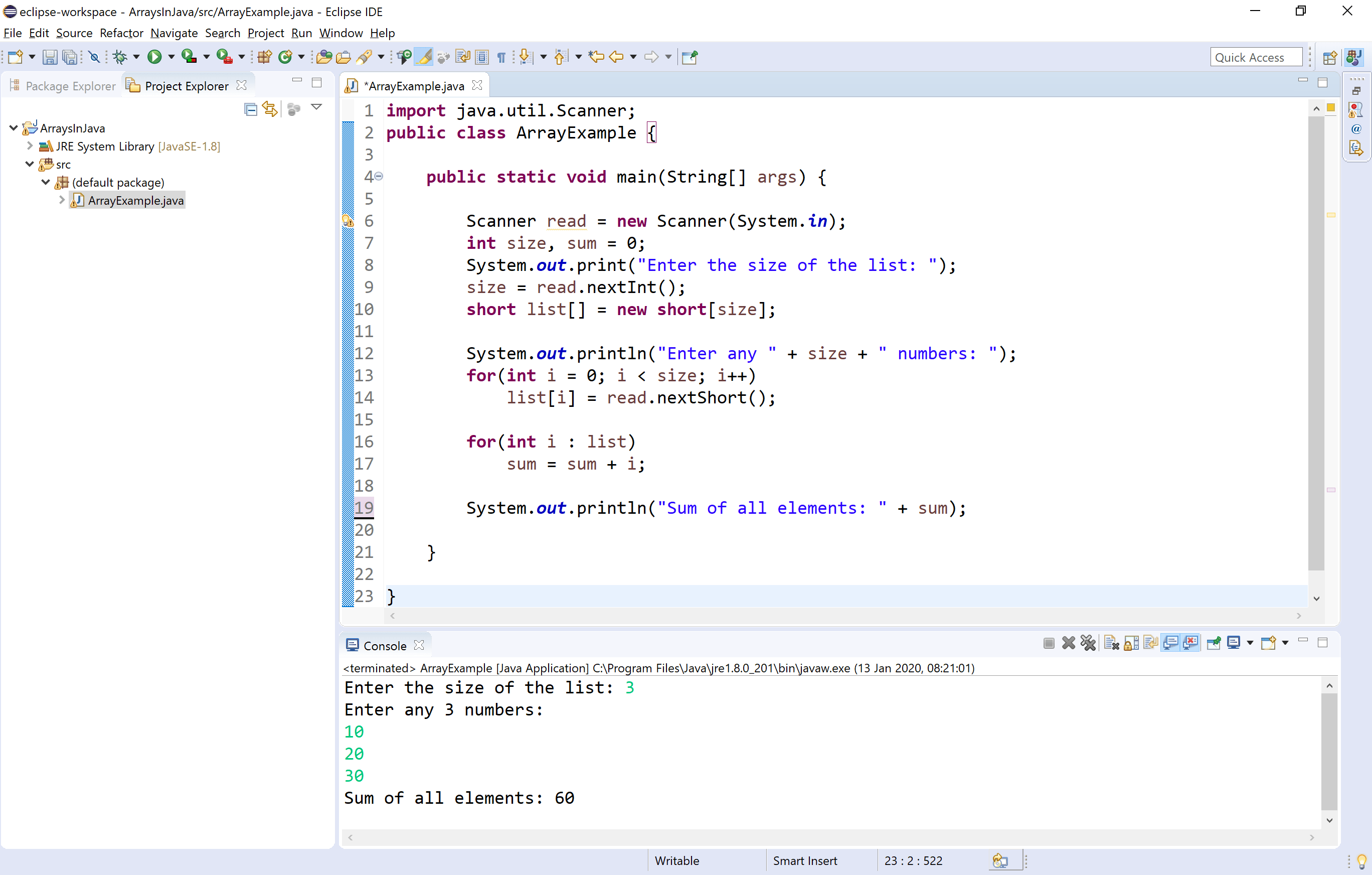 Java Tutorials Arrays creating accessing instantiation