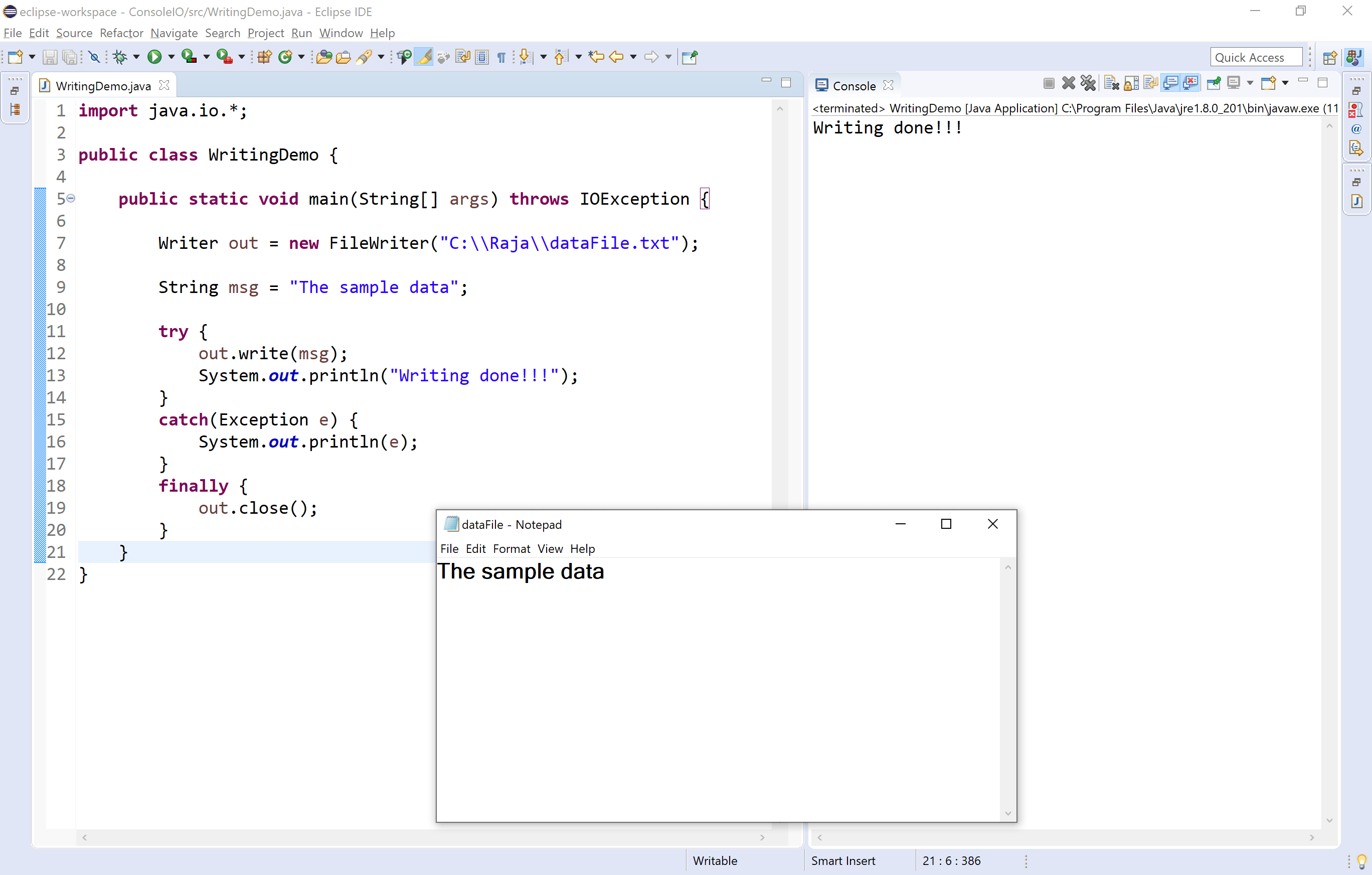 Java Tutorials Character Stream in java
