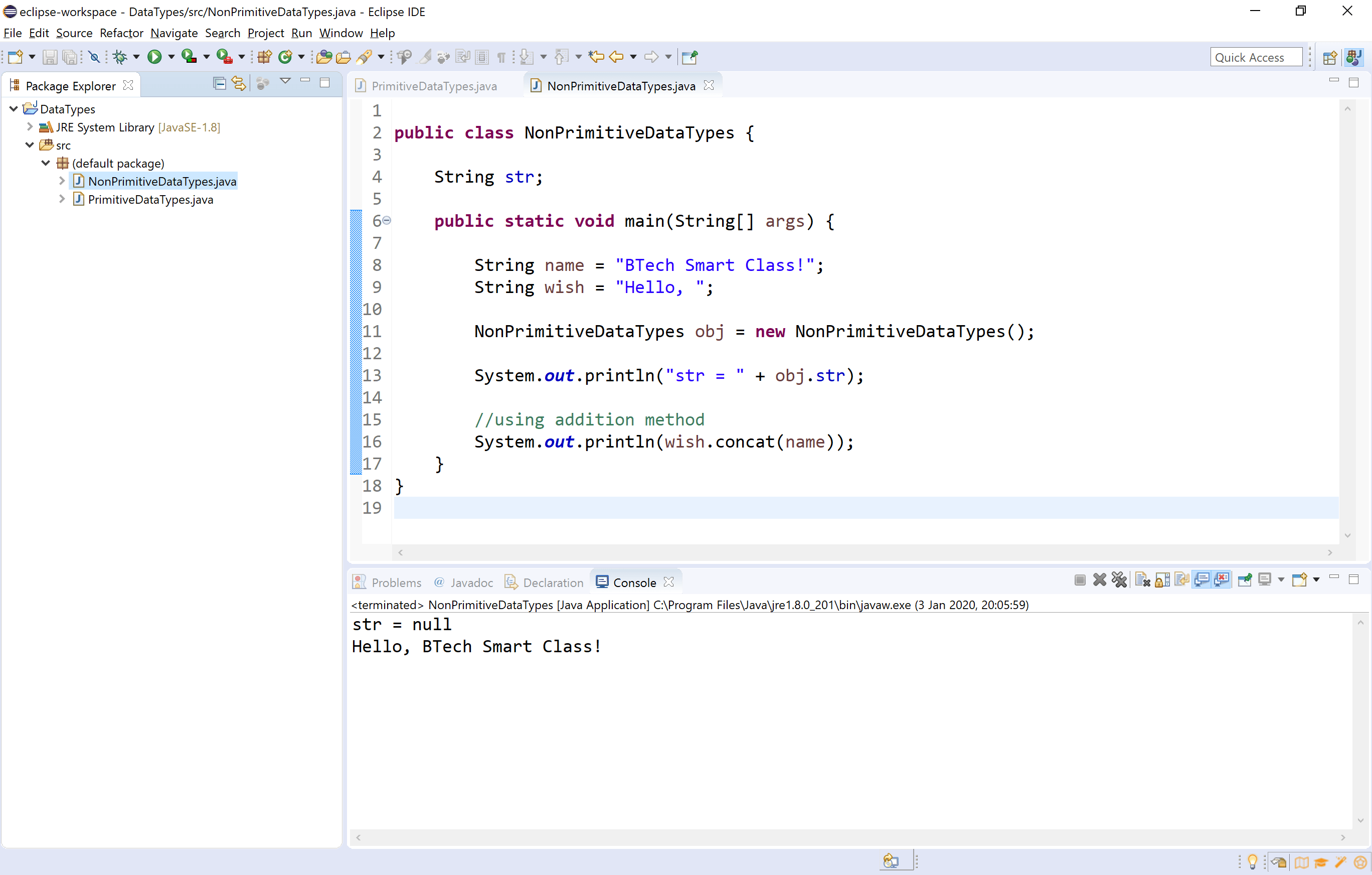 Java Tutorials Data Types byte short String