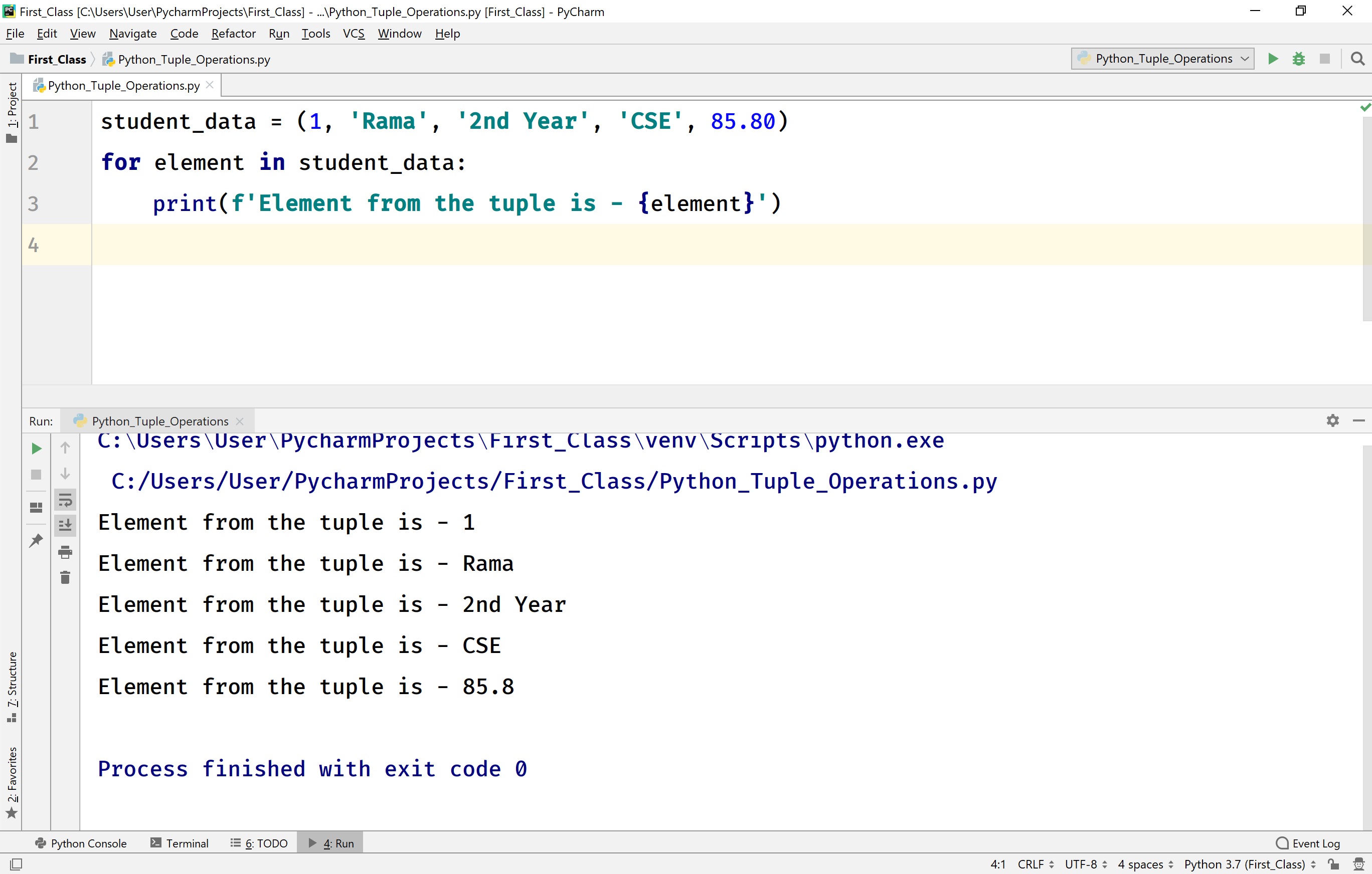 Python Tutorials Tuple data structure data types