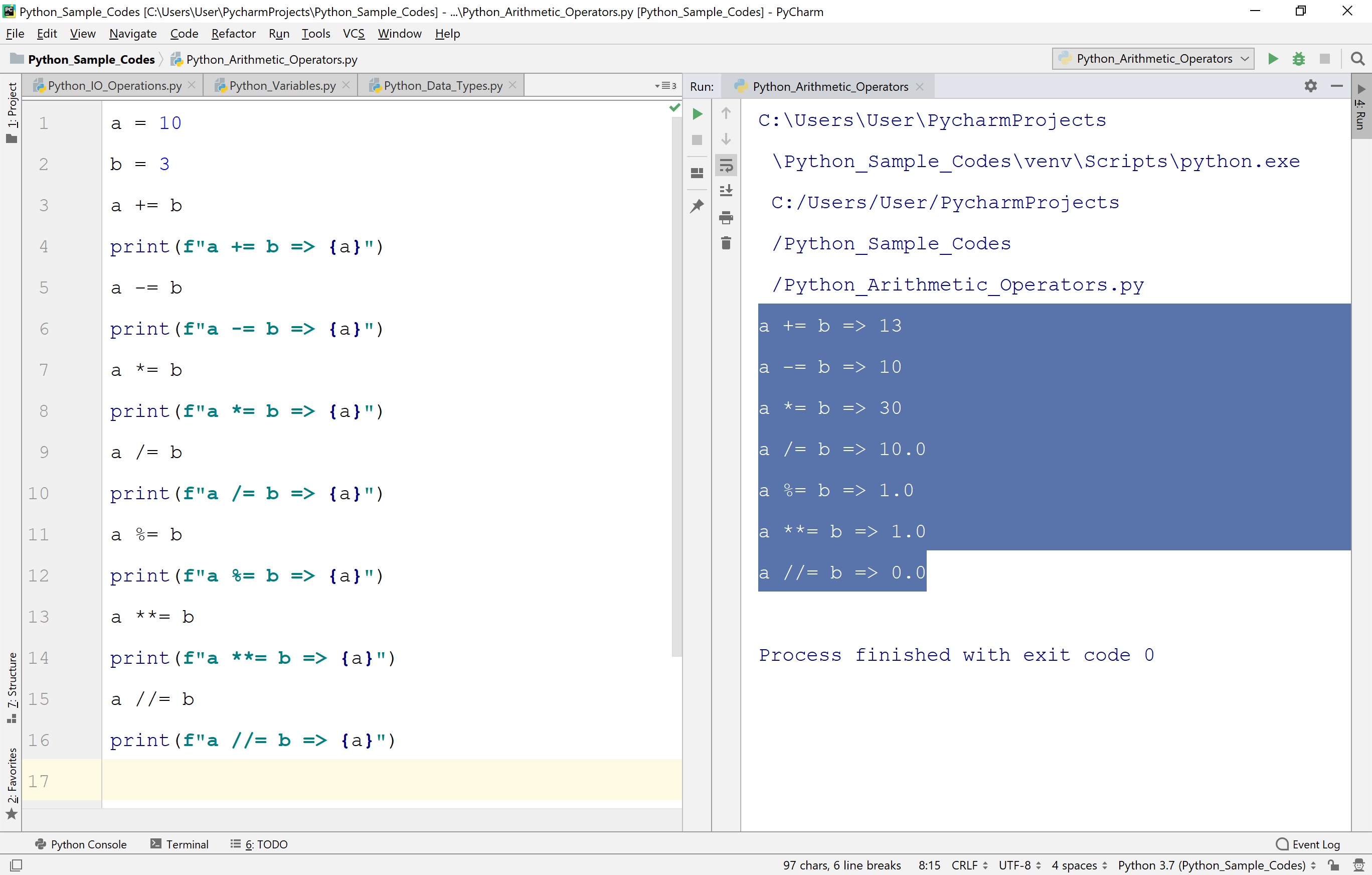 Python Tutorials Operators and its types