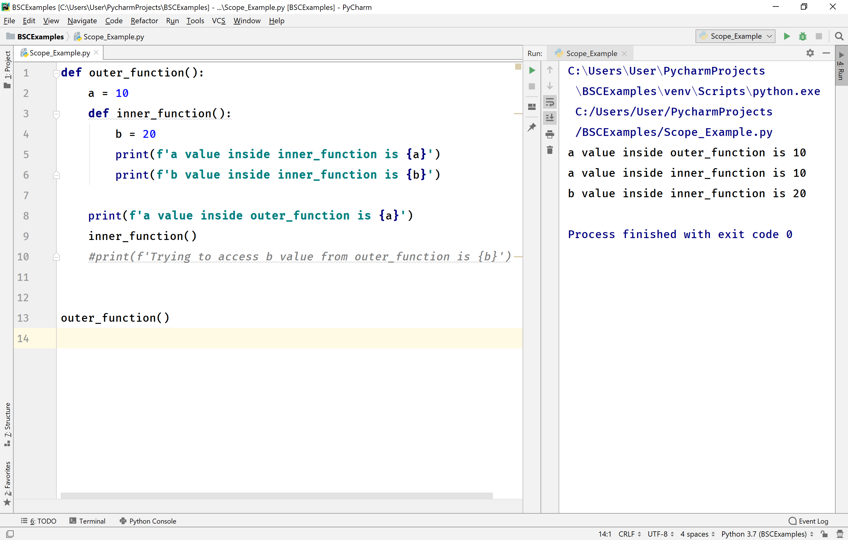 Python Tutorials Scope of variables life time Accessability