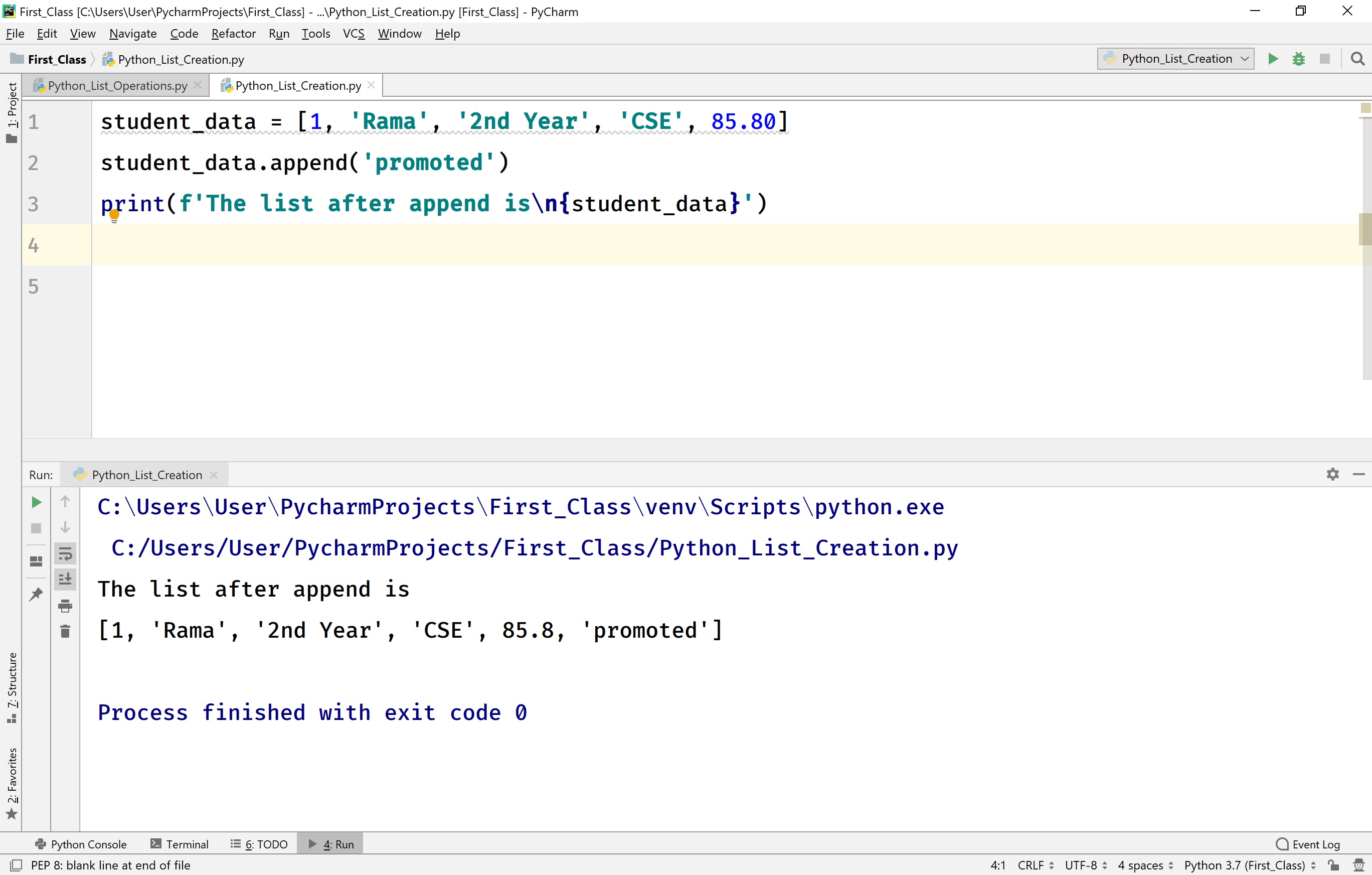 Python Tutorials Lists data structure data types