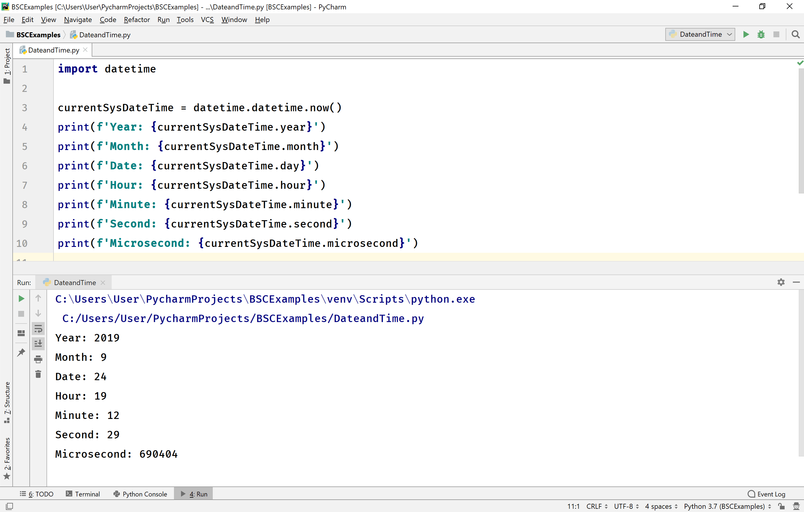 Python Tutorials datetime module