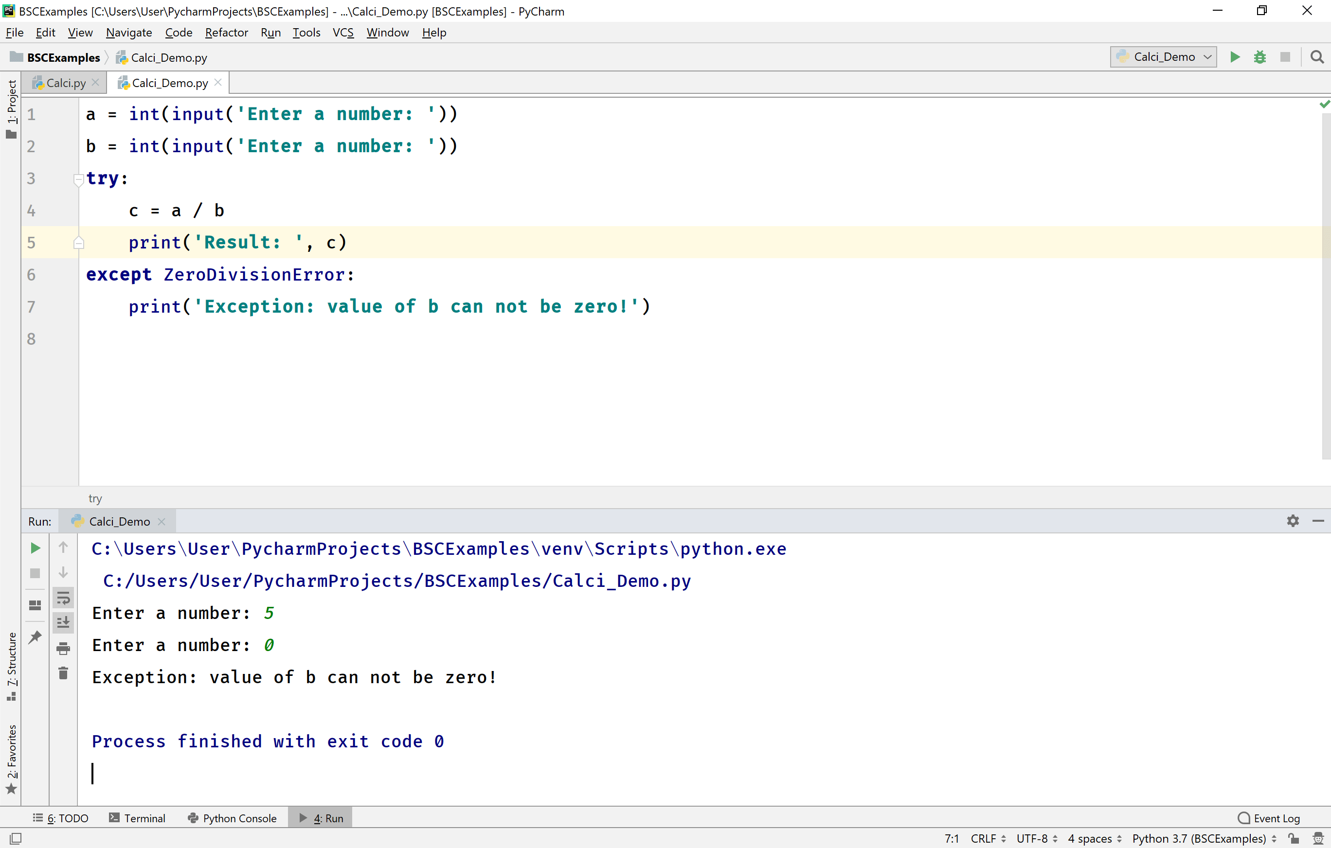 Python Tutorials Exception Handling try, except and finally keywords