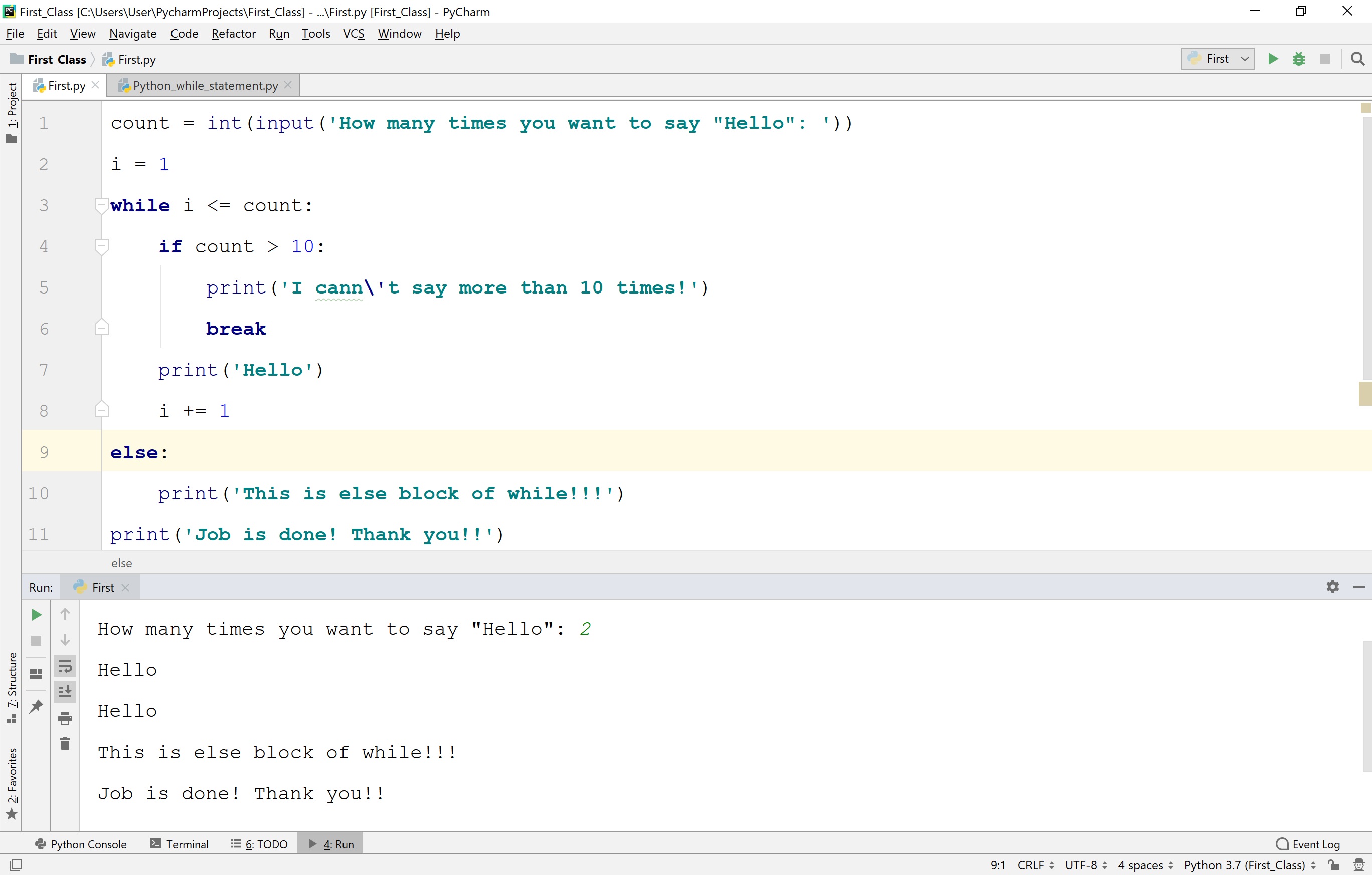 Python Tutorials Iterative Statements Repeatative Looping