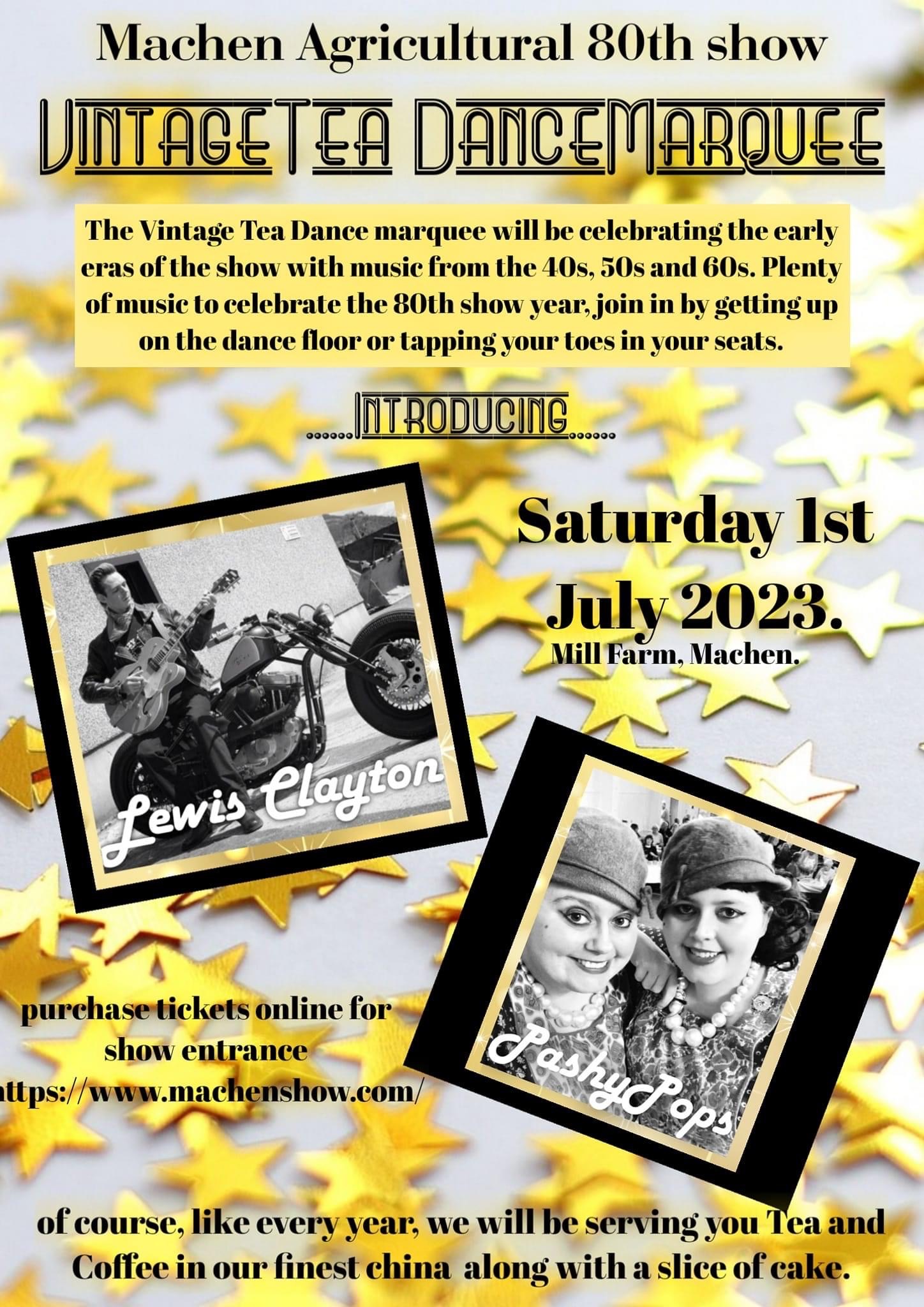 Vintage Tea Dance Marquee at Machen Show Bedwas, Trethomas & Machen