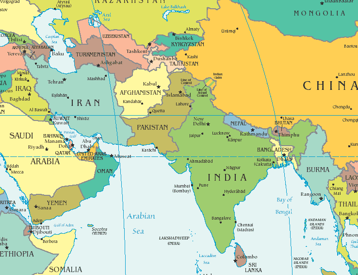 Political Map Of Southwest And Central Asia Najam Publishes OpEd in The Hill on Trump and South Asia The