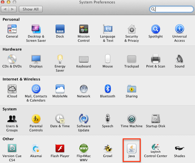 Java Settings Mac OS X Tech Boston University