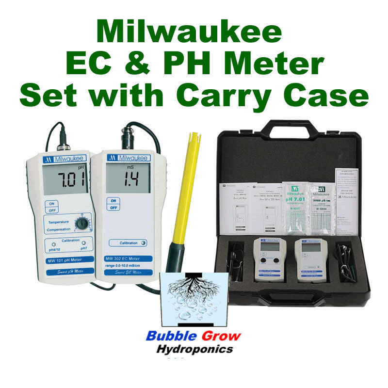 MILWAUKEE PH MW 100 & EC MW 302 TESTER METER SET WITH CARRY CASE