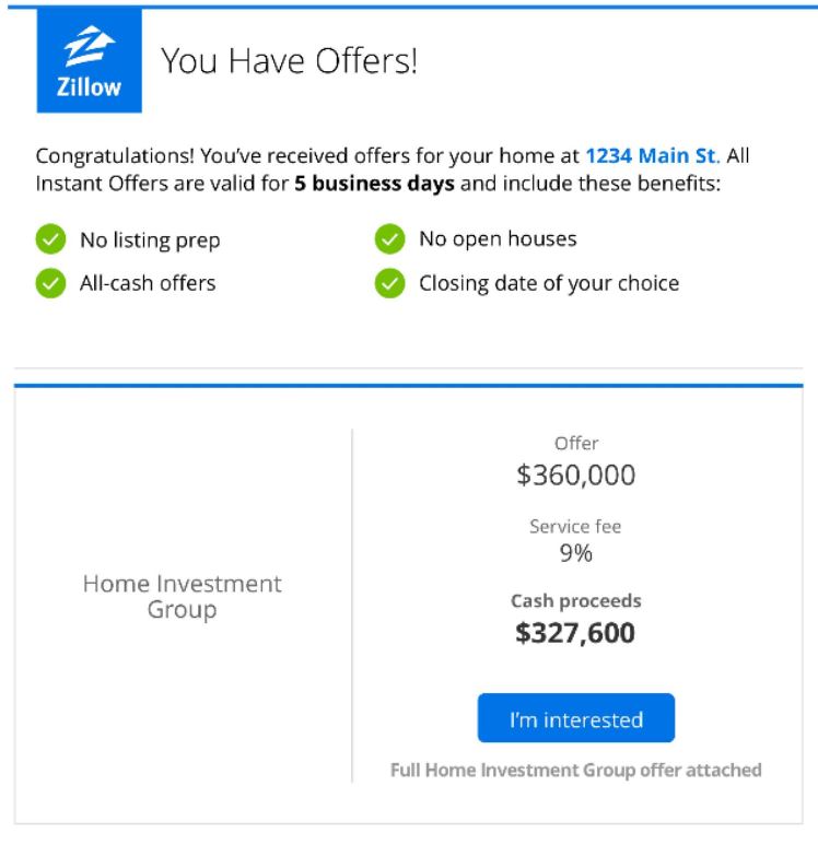 Zillow Instant Offers