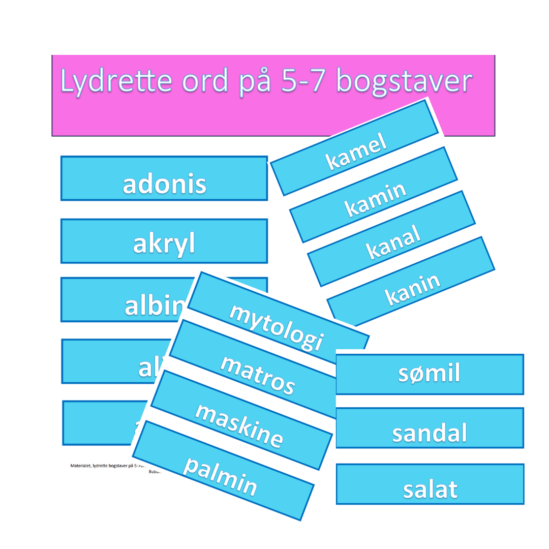 Lydrette ord på 57 bogstaver til tappemappe
