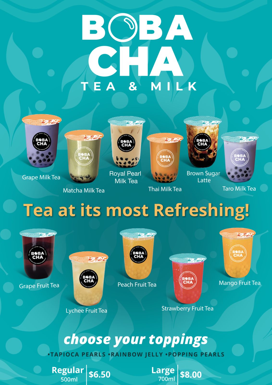 BOBA CHA starter package by Bubble Tea Australia No.1 and Largest Bubble Tea Supplier. Your