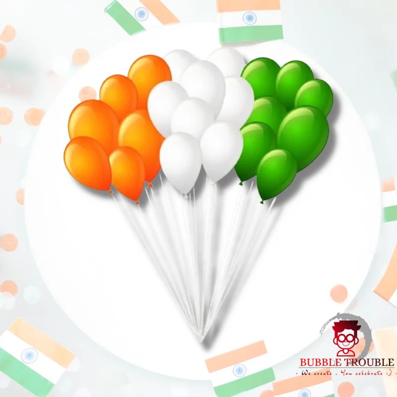 BubbleTrouble.in Independence Day Balloons Republic Day (Pack of 52