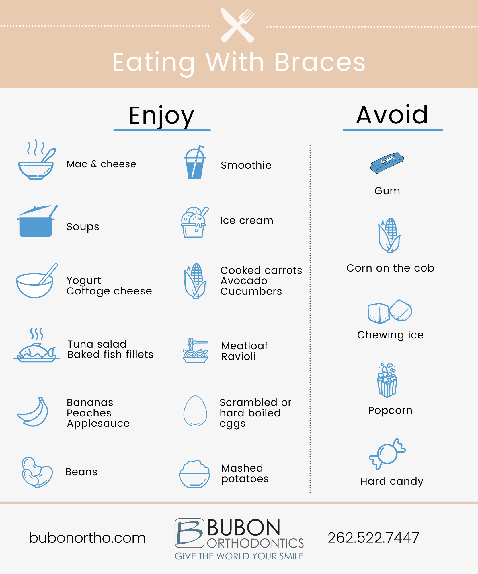 What Can You Eat with Braces? WI Orthodontist Bubon Orthodontics