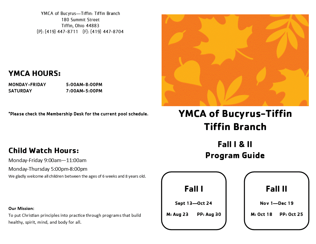 Membership Bucyrus Tiffin YMCA