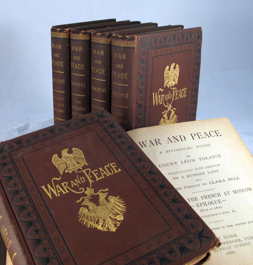 WAR AND PEACE. A Historical Novel...Translated into French by A Russian