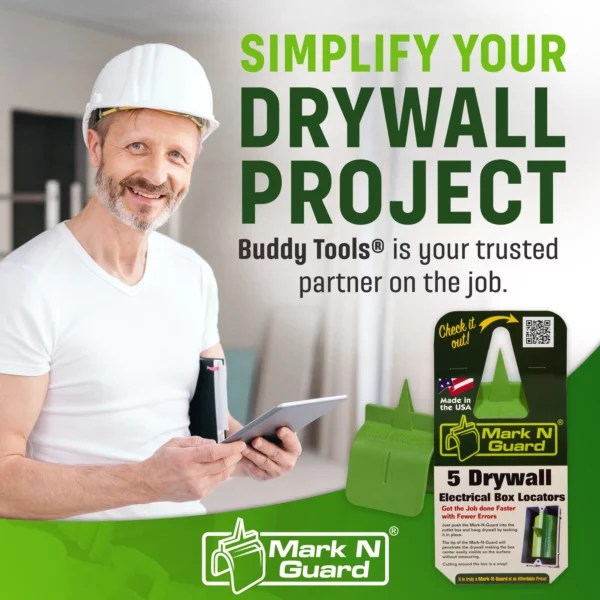 Mark N Guard® by Buddy Tools – Outlet Marker for Drywall Installation