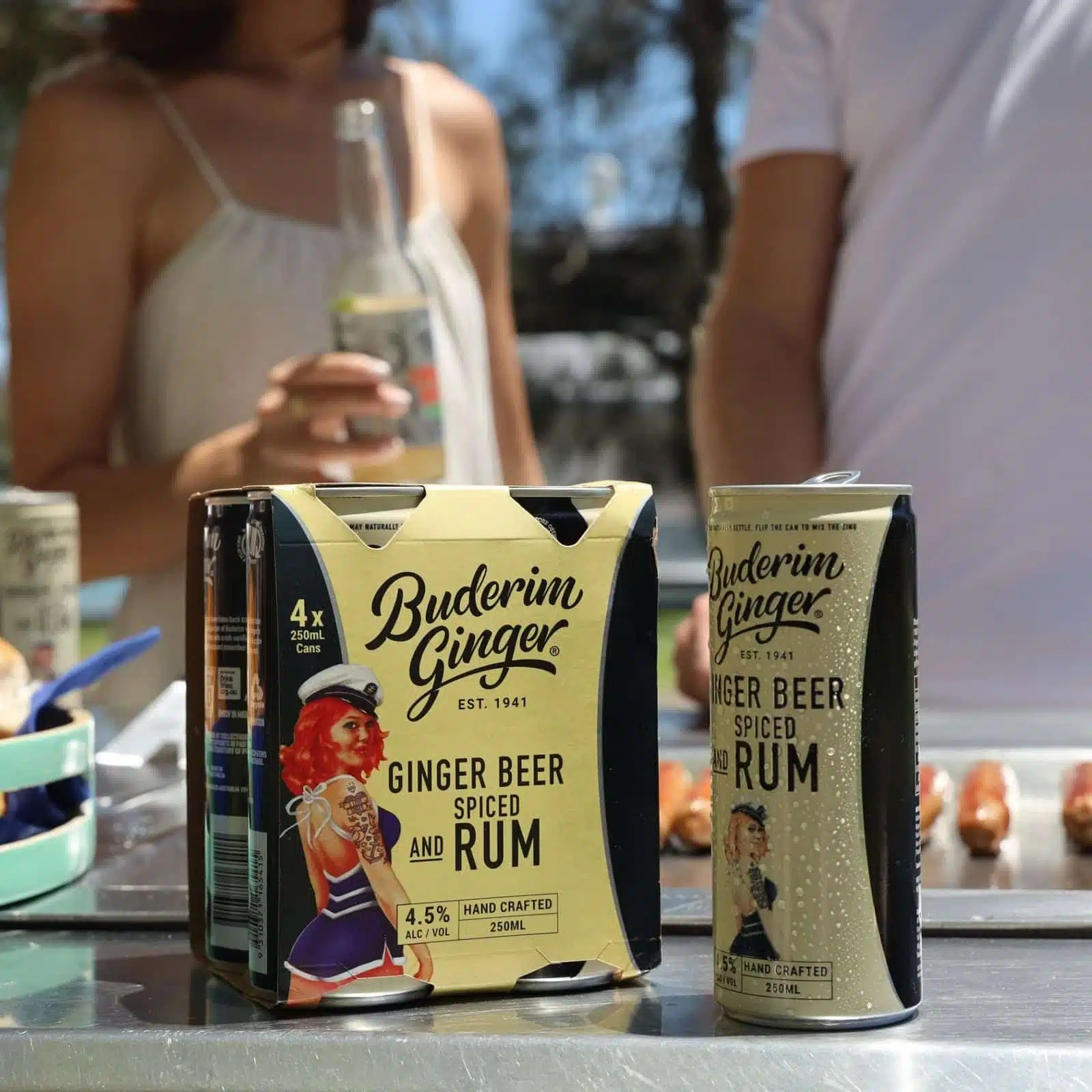 GINGER BEER & SPICED RUM 250ML Buderim Ginger