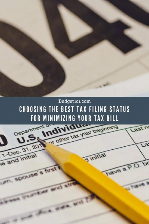 Choosing the best Tax Filing Status for Minimizing your Tax Bill