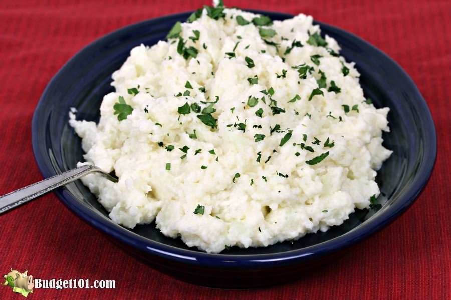 Keto Mashed Potatoes aka Whipped Cauliflower & Herbs