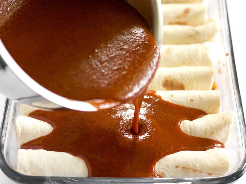 Chorizo and Sweet Potato Enchiladas Budget Bytes