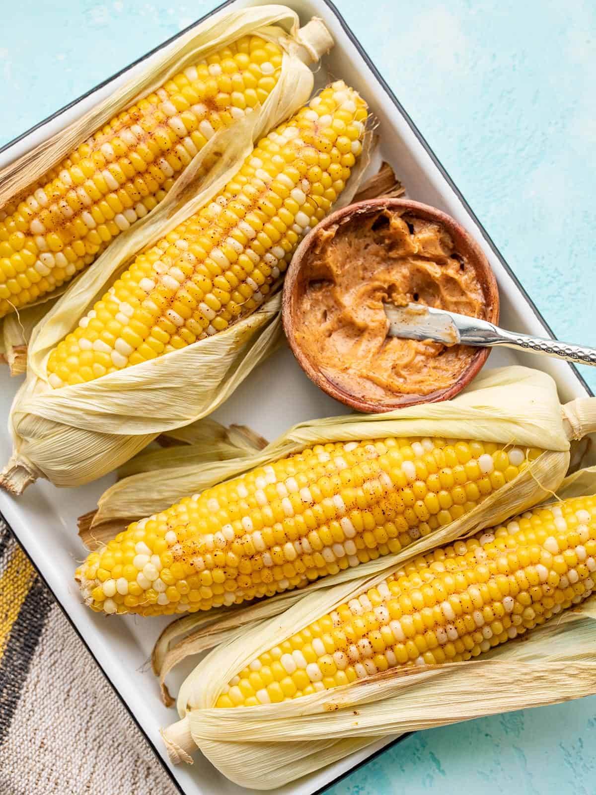 Oven Roasted Corn with Honey Chili Butter Budget Bytes