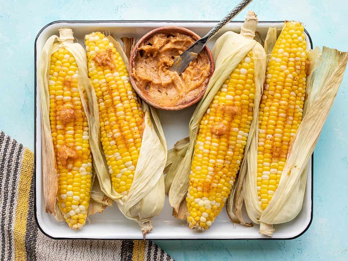 Oven Roasted Corn with Honey Chili Butter Fun Facts Of Life