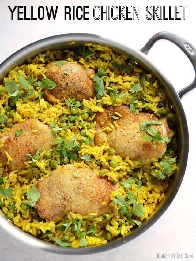 Yellow Rice Chicken Skillet Budget Bytes