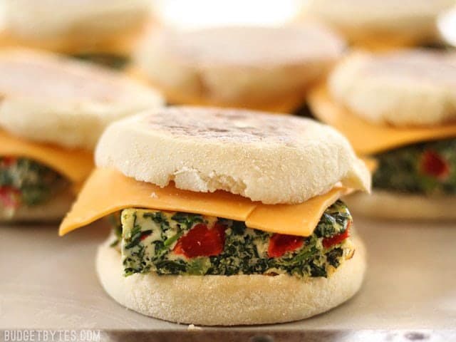 Veggie Packed Freezer Ready Breakfast Sandwiches Budget Bytes