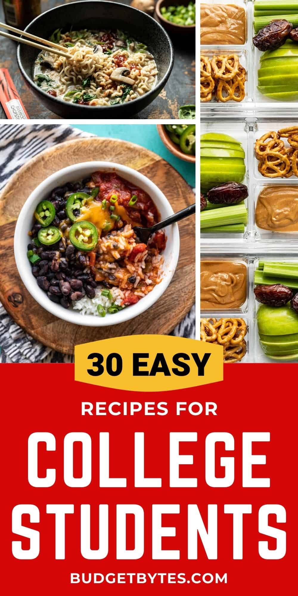 30 Easy Recipes for College Students